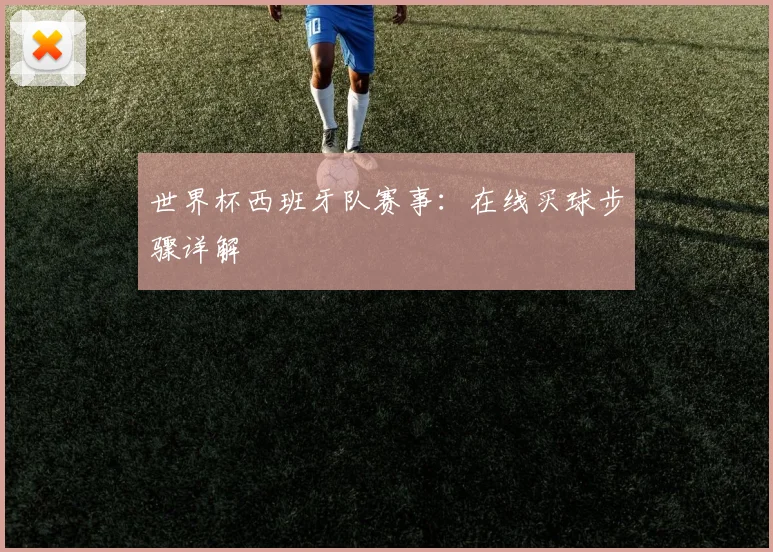 世界杯西班牙队赛事:在线买球步骤详解